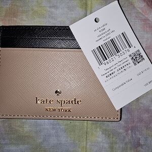Kate Spade Black and Tan Card Holder